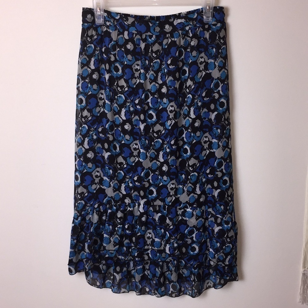 🌸 Kim Rogers black blue gray skirt. Si…